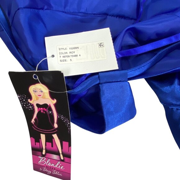 NEW | Blondie Nites Formal Dress | Royal Blue | Open Lace Up Back | HOCO Event - Picture 4 of 12